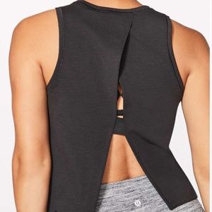 lululemon athletica Black Split-Back Tank Top